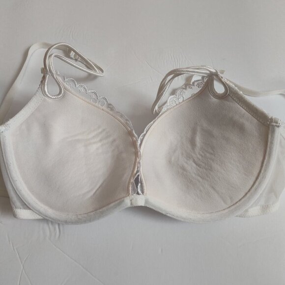 Ladies SZ 32D Victoria's Secret White Eyelet Push-Up Bra - Picture 5 of 6